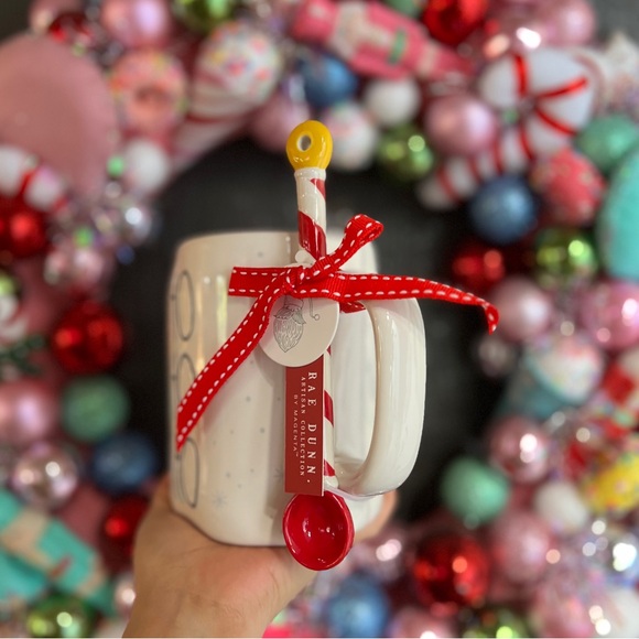 ✨NEW❄️Rae Dunn 2024 HO HO HO Christmas Mug with Stirrer❤️ - Picture 3 of 5